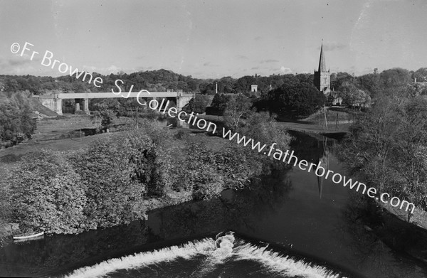 LOOKING UP RIVER FROM TOWN BRIDGE